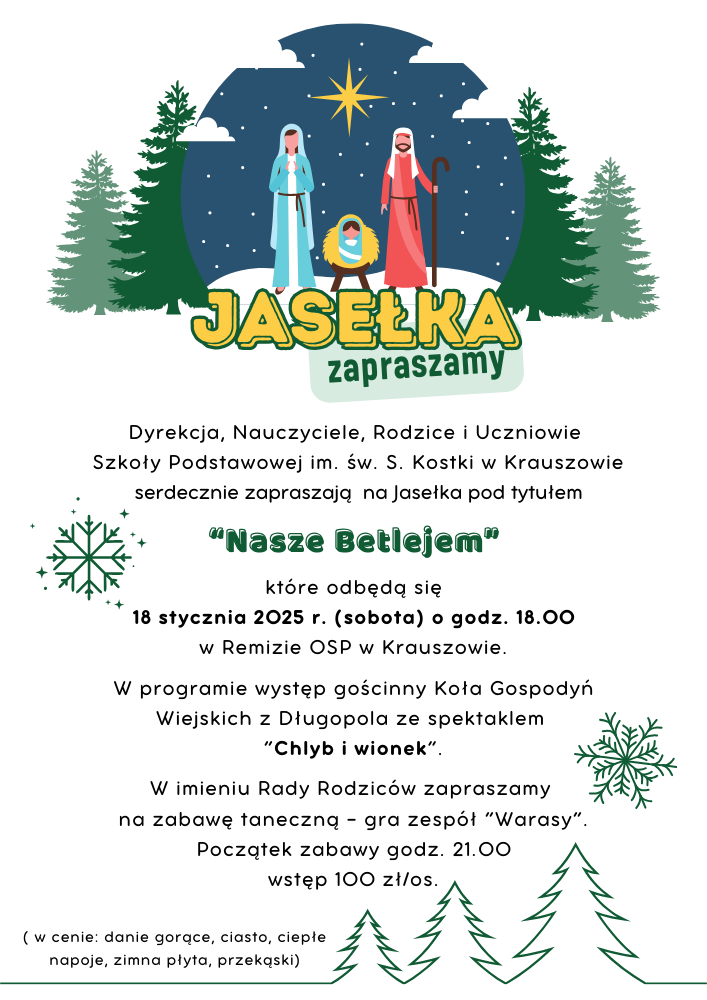 Zaproszenie na Jasełka